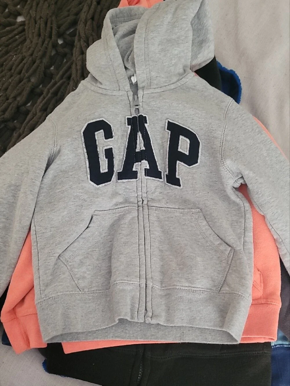 Mixed Size 5, Kids Hooded Sweatshirts - GAP Logo Pullover, Warm Jackets